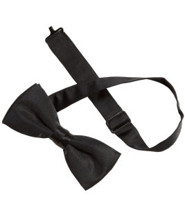 63719 Black Banded Poly Bow Tie