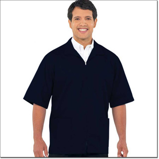 186 Casual Shirt Zip Unisex Navy Front