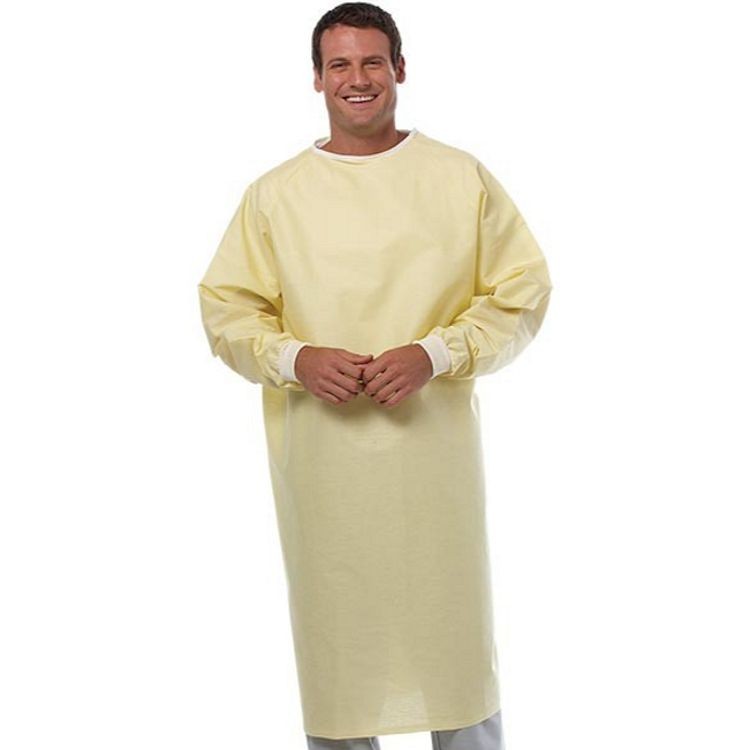 506 Yellow Isolation Gown-Poly-Cotton Broadcloth