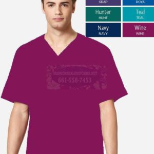 WWK103 Wine Men’s V-Neck Top